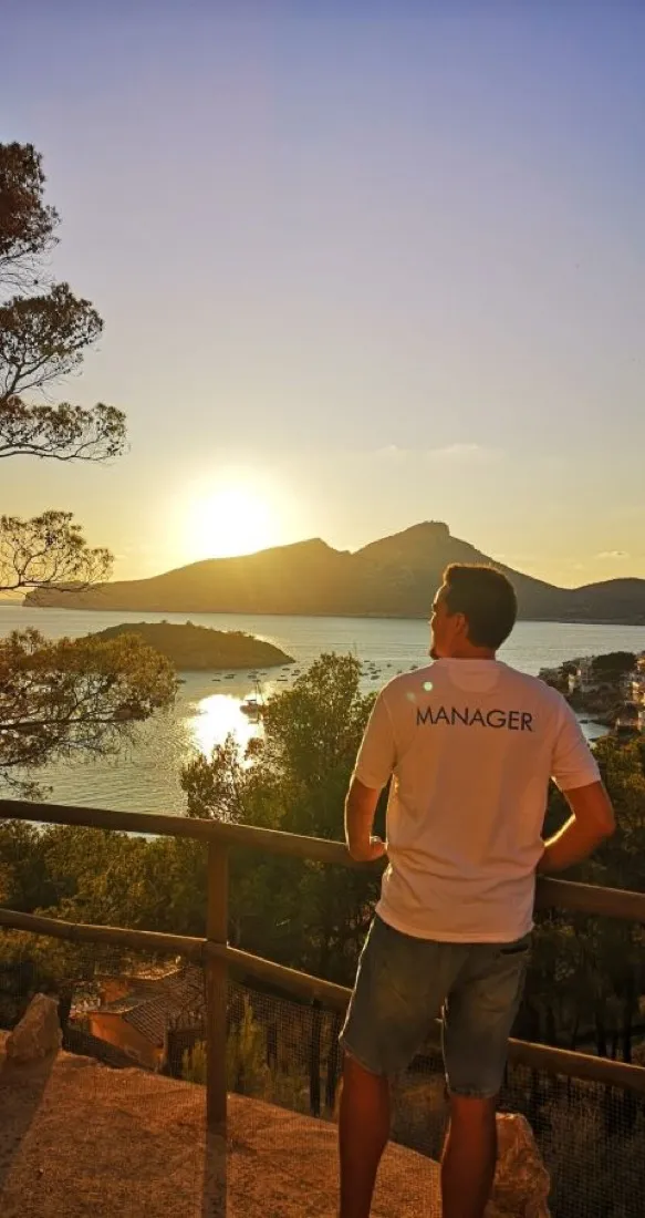 Watching the sunset over the bay during a retreat
